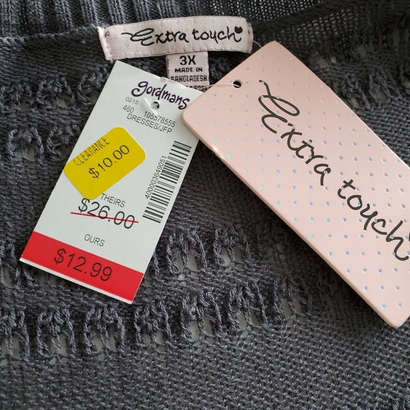 Extra Touch Light Sweater Shrug Plus Size 3X - Picture 3 of 6